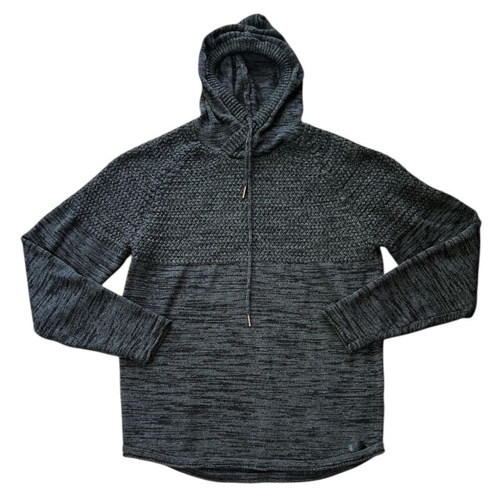 Outpost Makers Crossover Black Charcoal Hooded Sweater Men's Medium